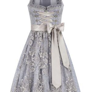 Midi Dirndl 65 cm silber grau Taina 012088 ~ 38