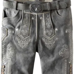 Trachtenlederhose Artur (hellgrau gespeckt