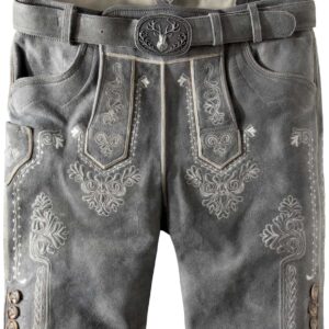 Trachtenlederhose Artur (hellgrau gespeckt
