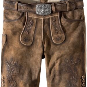 Trachtenlederhose Jordan (rehbraun gespeckt