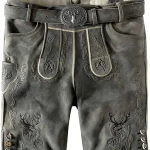 Trachtenlederhose Lewis (granit gespeckt