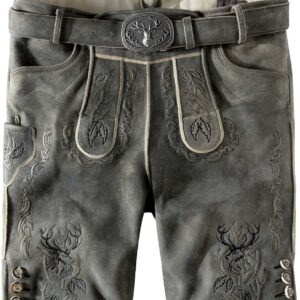Trachtenlederhose Lewis (granit gespeckt