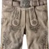 Trachtenlederhose Logan (hellgrau gespeckt