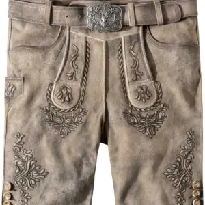 Trachtenlederhose Logan (hellgrau gespeckt