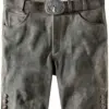 Trachtenlederhose Luka (granit gespeckt