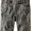 Trachtenlederhose Luka (granit gespeckt