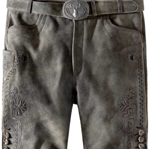 Trachtenlederhose Ronny (granit gespeckt