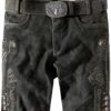Trachtenlederhose Ronny (graphit gespeckt