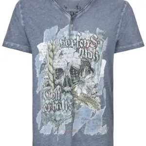 Trachtenshirt Bräu (rauchblau
