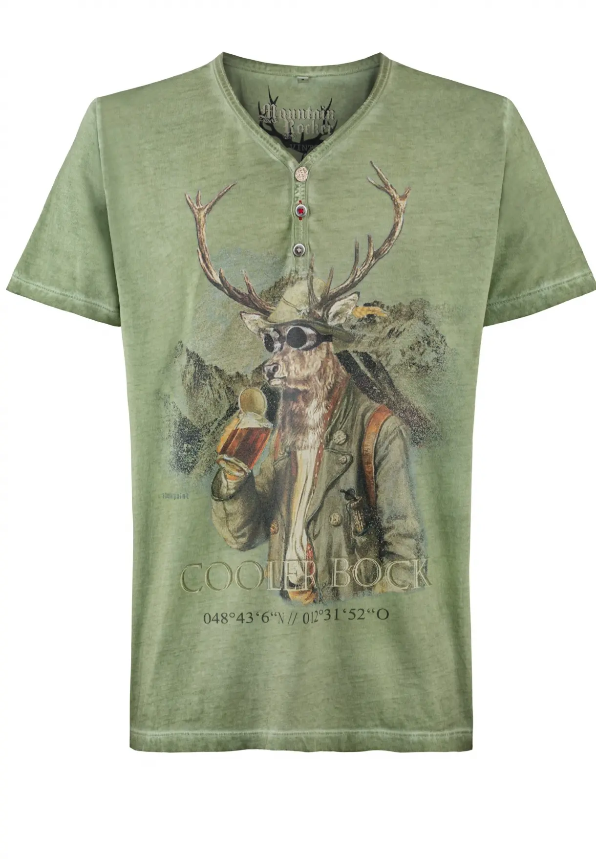 Trachtenshirt Cooler Bock (grün