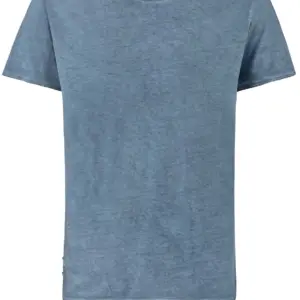 Trachtenshirt Falko Rundhals (rauchblau
