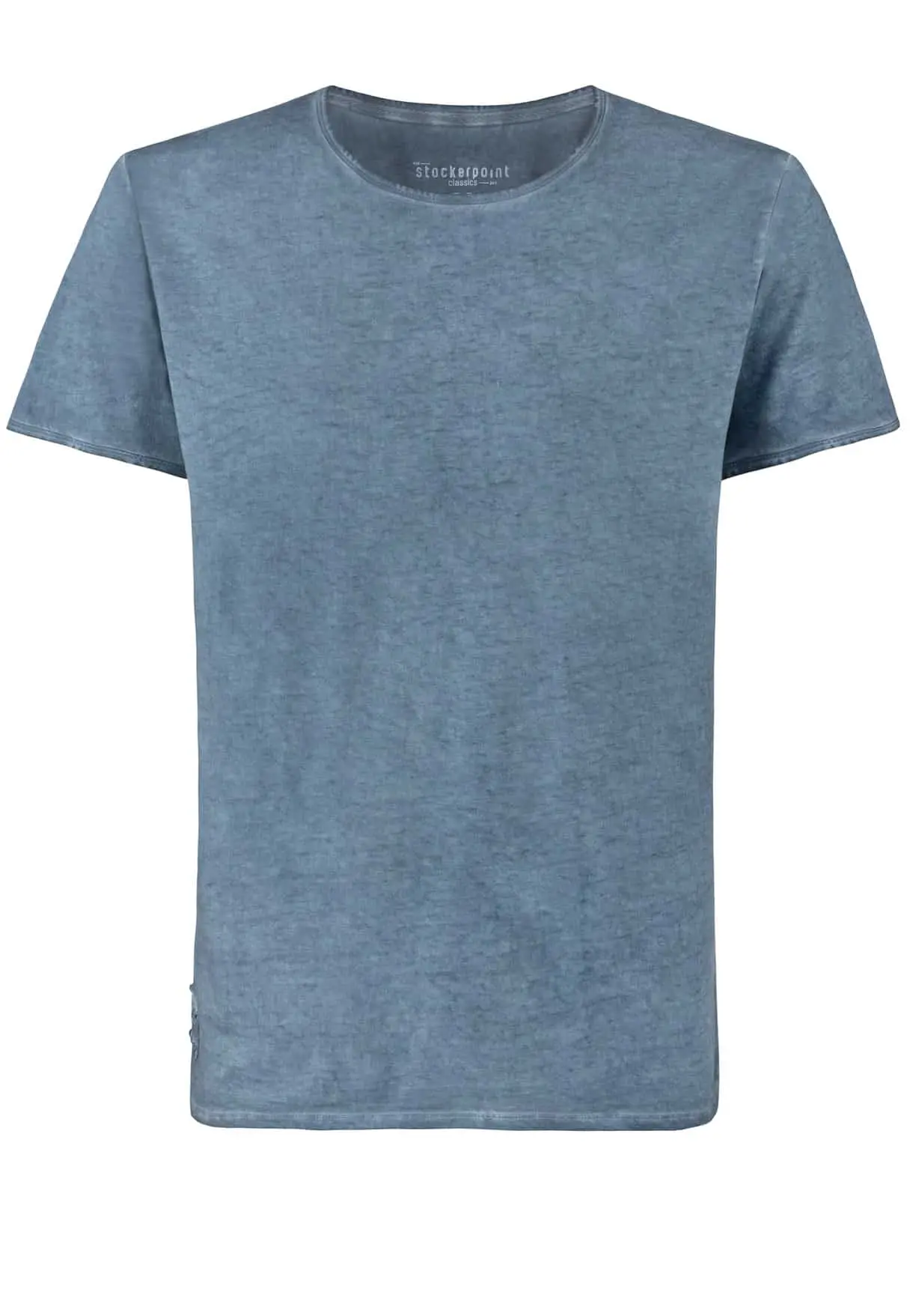 Trachtenshirt Falko Rundhals (rauchblau