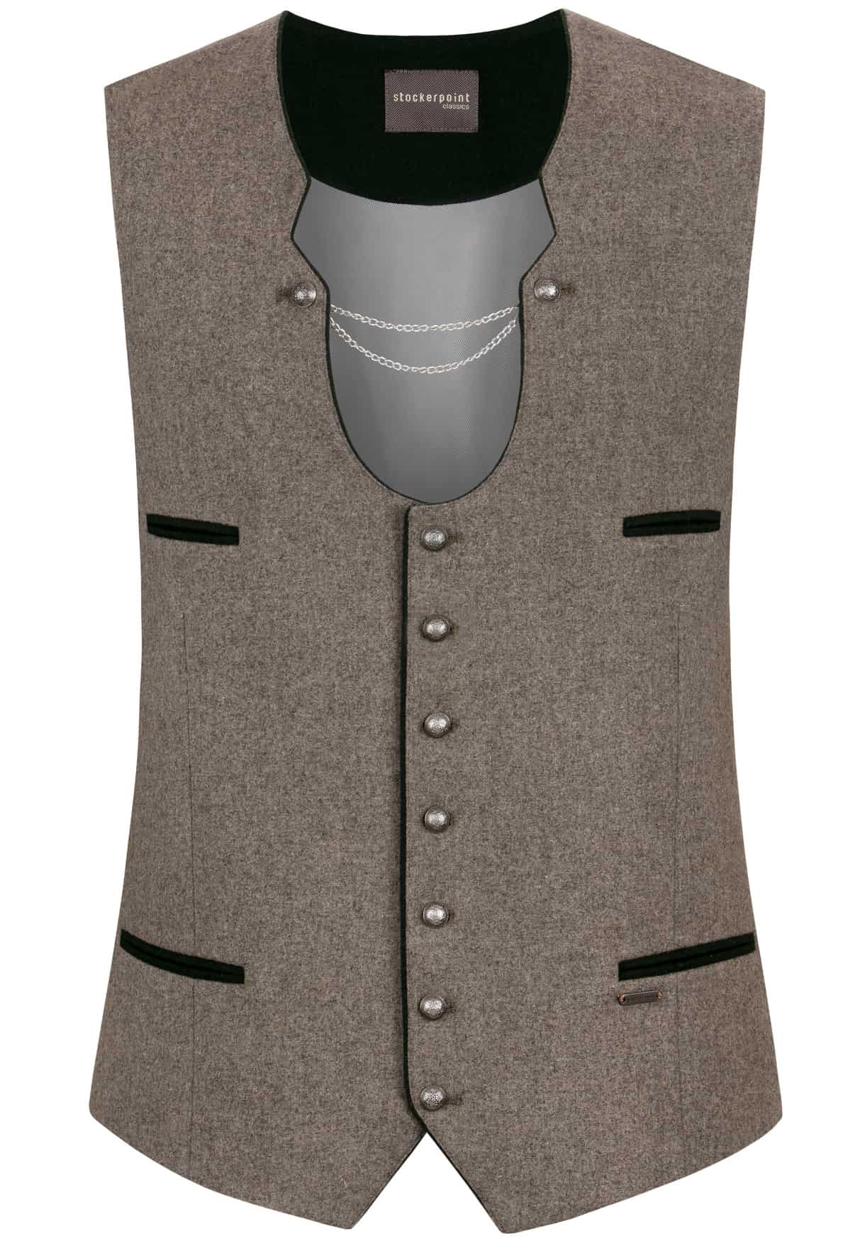 Trachtenweste Salerio (kiesel