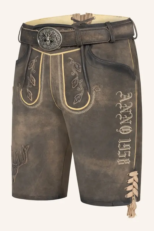 Lederhose Anno 1958 mit Gürtel – Bild 3