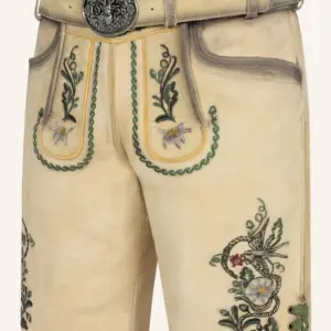 Lederhose Darian mit Gürtel – Bild 3