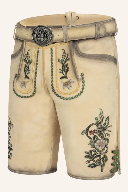 Lederhose Darian mit Gürtel – Bild 3
