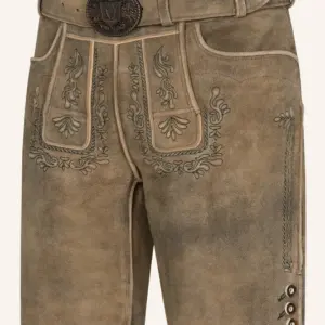 Lederhose Karim mit Gürtel – Bild 3