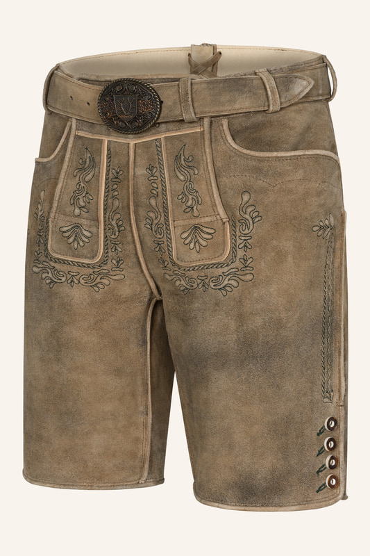 Lederhose Karim mit Gürtel – Bild 3