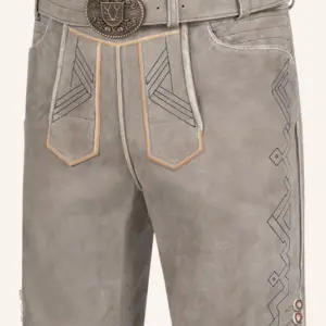 Lederhose Xilas mit Gürtel – Bild 3