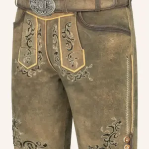 Lederhose Ismael mit Gürtel – Bild 3