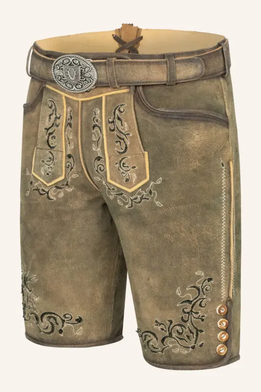 Lederhose Ismael mit Gürtel – Bild 3