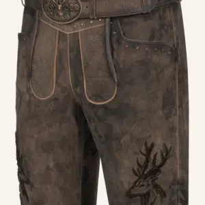Lederhose Matze mit Gürtel – Bild 3