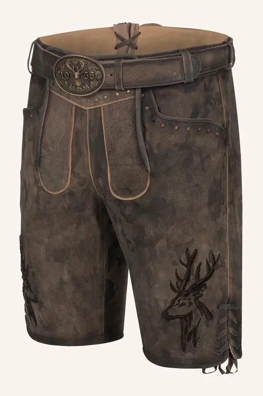 Lederhose Matze mit Gürtel – Bild 3