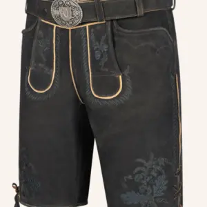 Lederhose Edo mit Gürtel – Bild 3