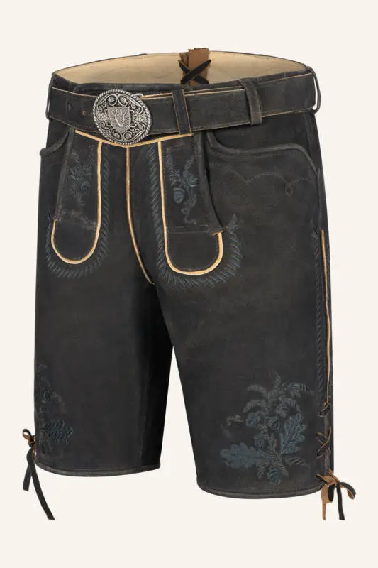 Lederhose Edo mit Gürtel – Bild 3
