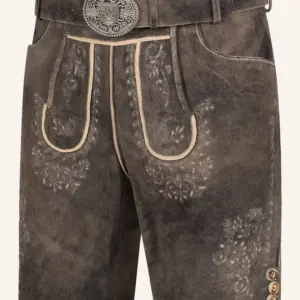 Lederhose Ron mit Gürtel – Bild 3