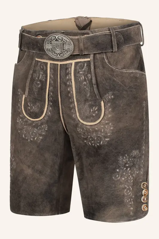 Lederhose Ron mit Gürtel – Bild 3