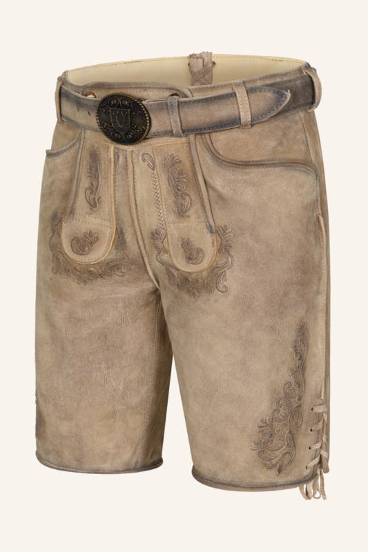 Lederhose Baldur mit Gürtel – Bild 3