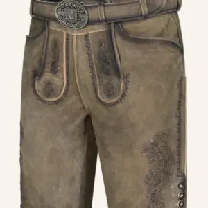 Lederhose Ramiel mit Gürtel – Bild 3