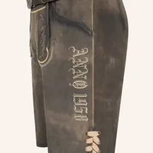 Lederhose Anno 1958 mit Gürtel – Bild 4