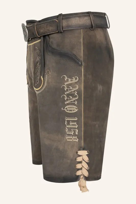 Lederhose Anno 1958 mit Gürtel – Bild 4