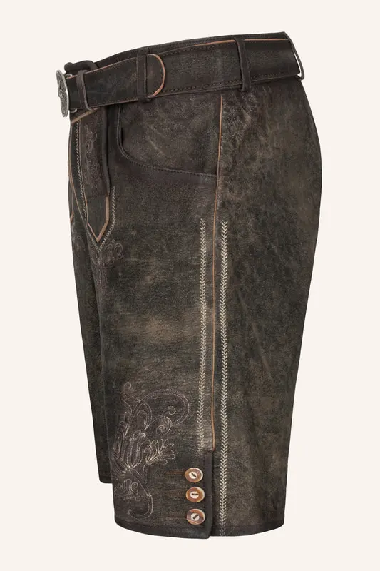 Lederhose Arijus mit Gürtel – Bild 4