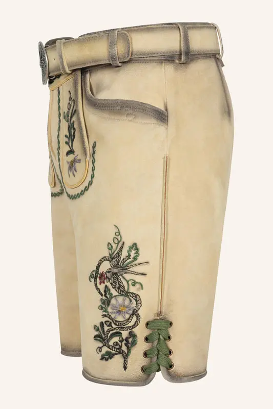 Lederhose Darian mit Gürtel – Bild 4