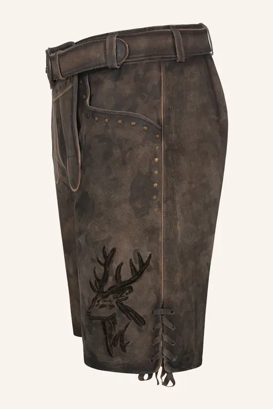 Lederhose Matze mit Gürtel – Bild 4