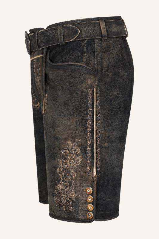 Lederhose Jihn mit Gürtel – Bild 4