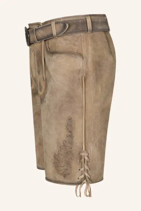 Lederhose Baldur mit Gürtel – Bild 4
