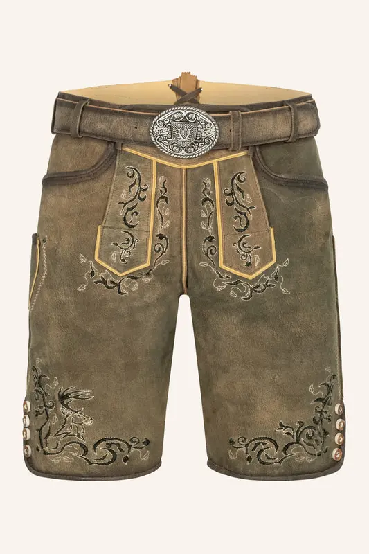 Lederhose Ismael mit Gürtel