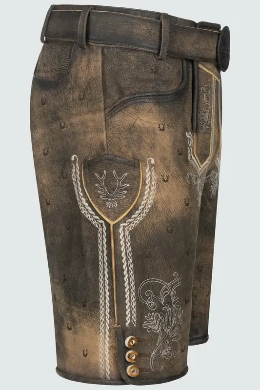 Lederhose Harvey mit Gürtel – Bild 2