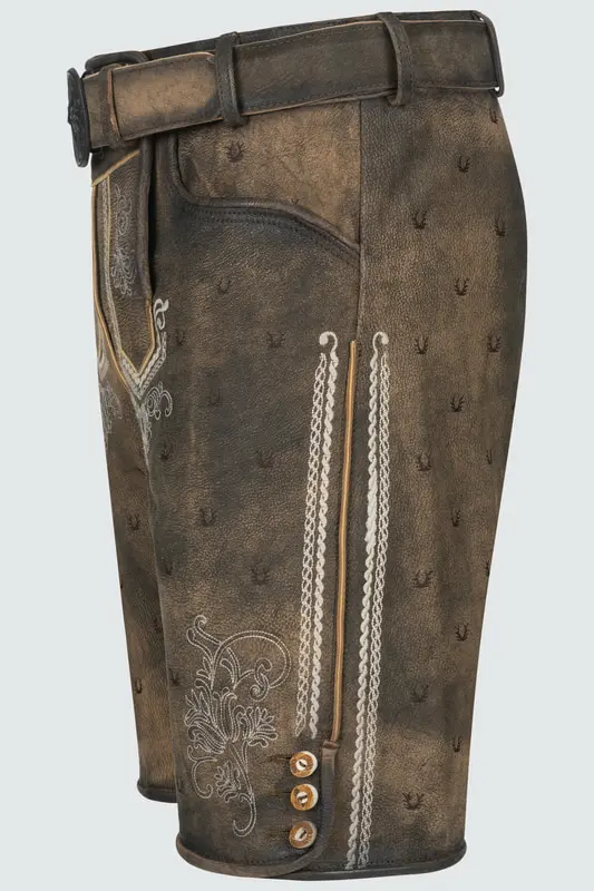 Lederhose Harvey mit Gürtel – Bild 4