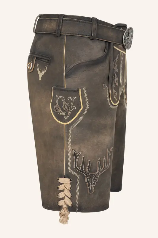 Lederhose Anno 1958 mit Gürtel – Bild 2