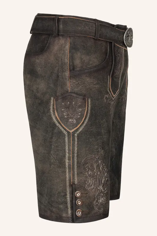 Lederhose Arijus mit Gürtel – Bild 2