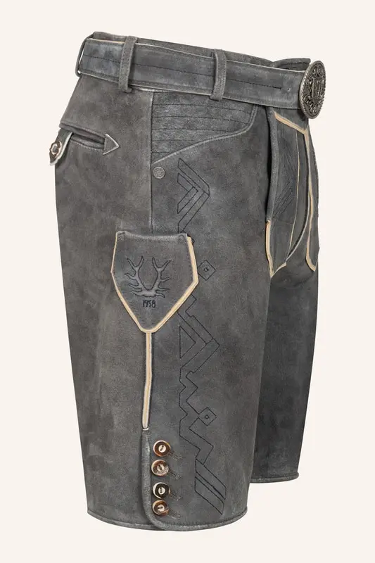 Lederhose Xilas mit Gürtel – Bild 2