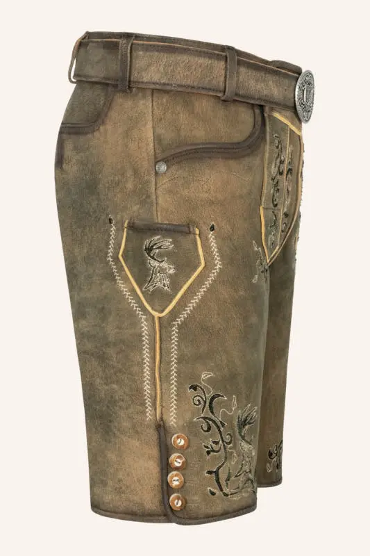 Lederhose Ismael mit Gürtel – Bild 2