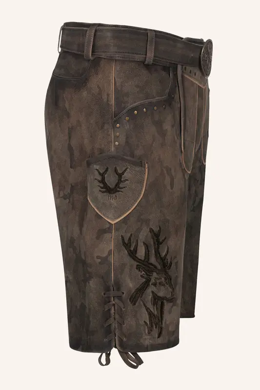 Lederhose Matze mit Gürtel – Bild 2