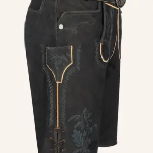 Lederhose Edo mit Gürtel – Bild 2