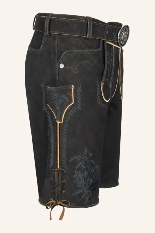 Lederhose Edo mit Gürtel – Bild 2